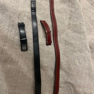 Two Hermes Cape Cod watch bands
Black and burgundy
Stamped bracelet